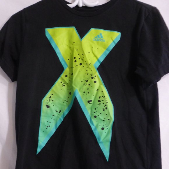 ADIDAS, black tee, 13-14, climalite, X shirt BNWOT
